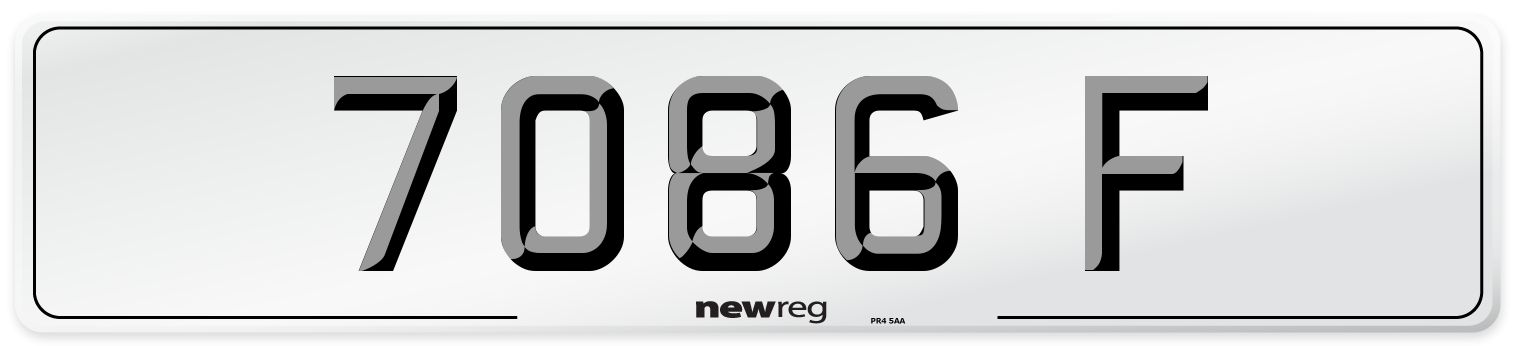 7086 F Number Plate from New Reg